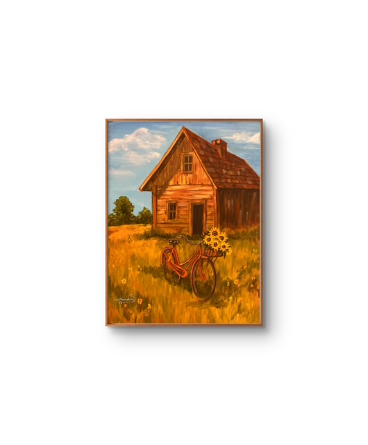 Rustic Ride in a Golden Field