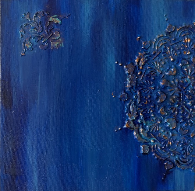 Azure tranquility-set of four canvases